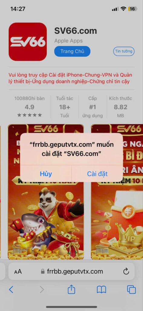 Hướng dẫn những thao tác tải app SV66 về cho thiết bị iOS đơn giản nhất